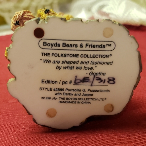 Vtg 98 Boyd's Bear Purrcilla Pussenboots Knitting - Picture 7 of 8